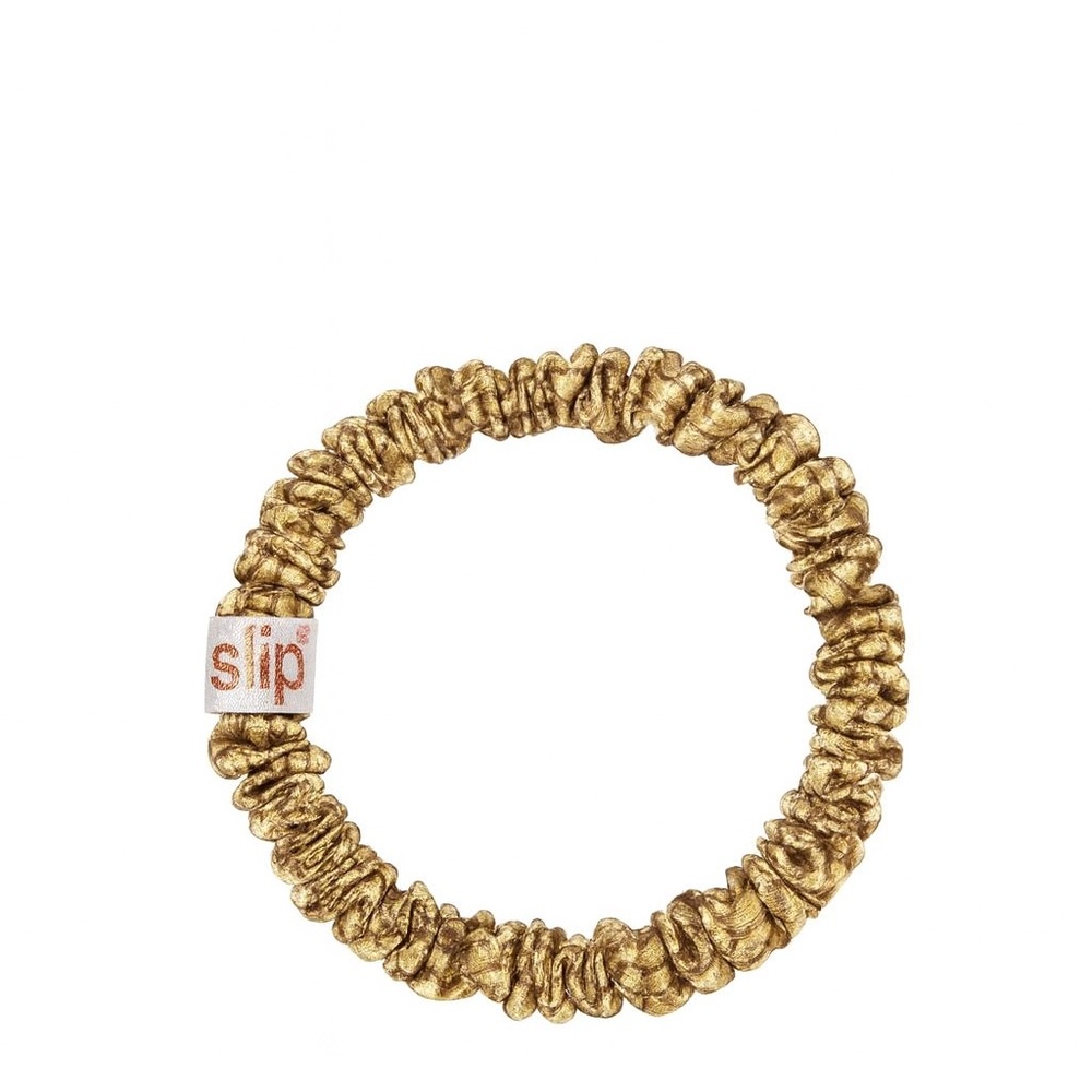 SlipSilk Skinny Hair Scrunchie in Medusa Gold